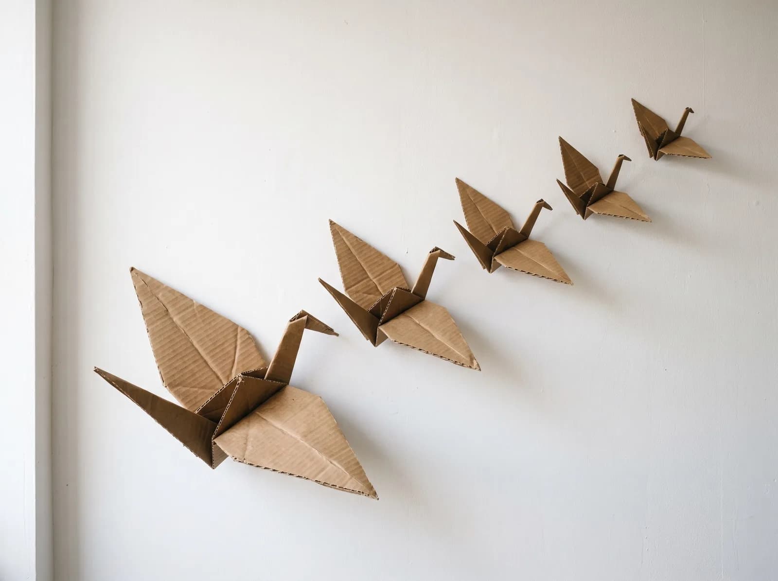 Vol de grues, composition murale