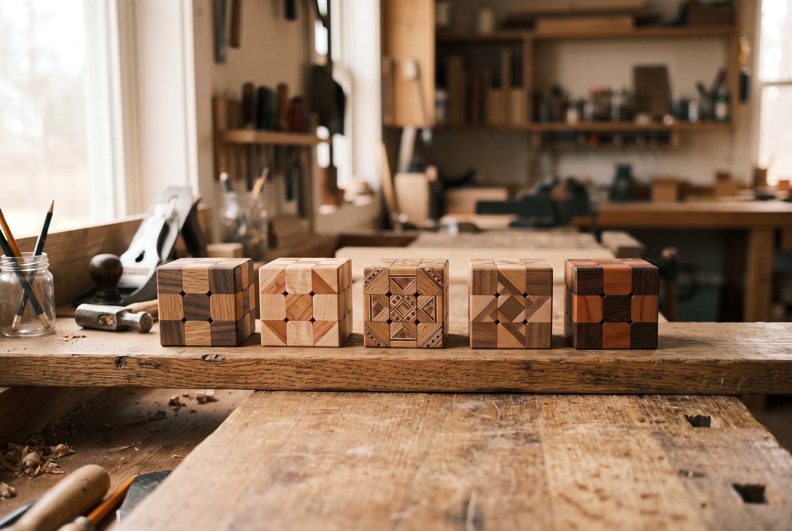 La rangée du fond — atelier Le Cube Perdu